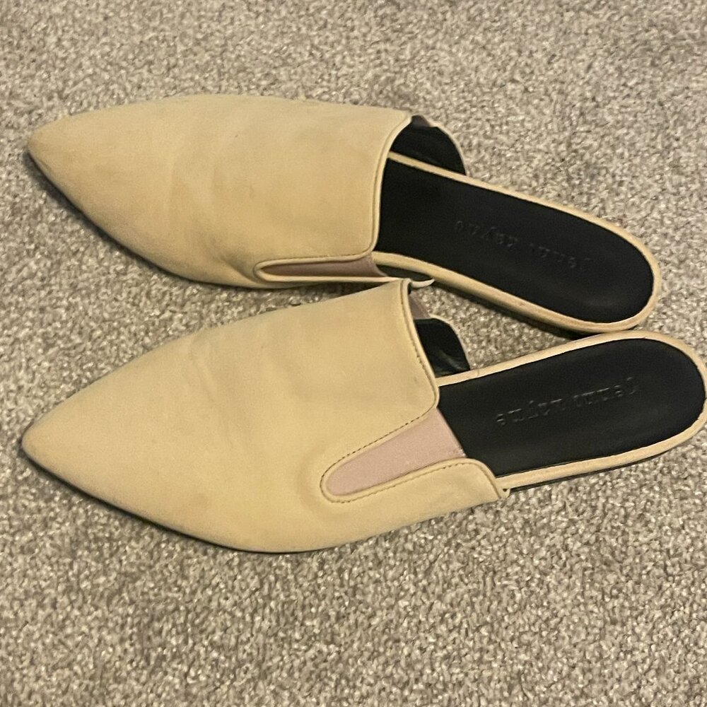 Jenni Kayne tan suede mules - size 38